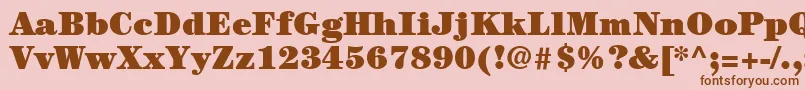 ItcCenturyLtUltra Font – Brown Fonts on Pink Background