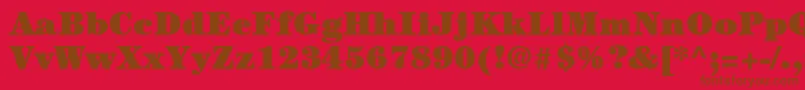 ItcCenturyLtUltra Font – Brown Fonts on Red Background