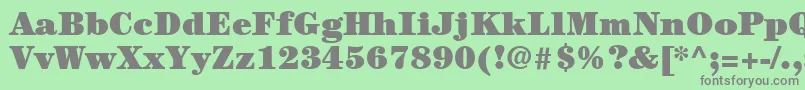 ItcCenturyLtUltra Font – Gray Fonts on Green Background