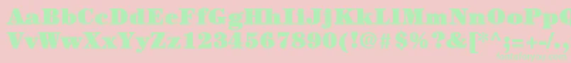 ItcCenturyLtUltra Font – Green Fonts on Pink Background