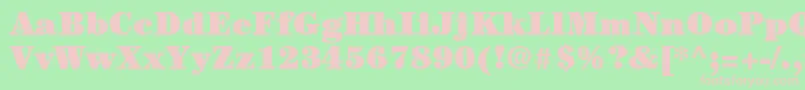 ItcCenturyLtUltra Font – Pink Fonts on Green Background