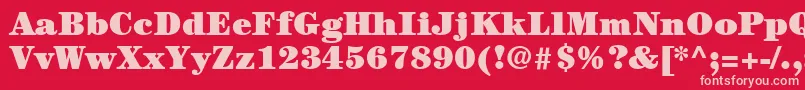 ItcCenturyLtUltra Font – Pink Fonts on Red Background