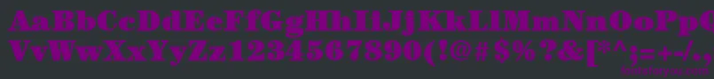 ItcCenturyLtUltra Font – Purple Fonts on Black Background