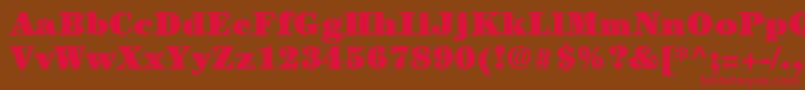 ItcCenturyLtUltra Font – Red Fonts on Brown Background