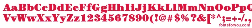 ItcCenturyLtUltra Font – Red Fonts on White Background