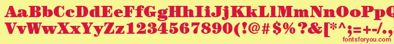 ItcCenturyLtUltra Font – Red Fonts on Yellow Background