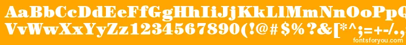 ItcCenturyLtUltra Font – White Fonts on Orange Background