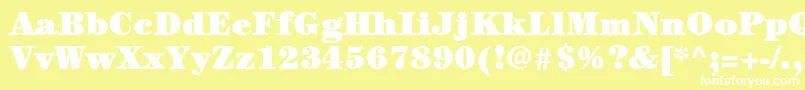 ItcCenturyLtUltra Font – White Fonts on Yellow Background