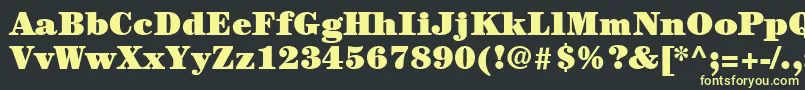 ItcCenturyLtUltra Font – Yellow Fonts on Black Background