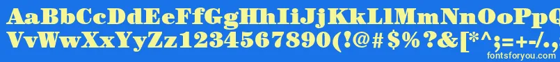 ItcCenturyLtUltra Font – Yellow Fonts on Blue Background