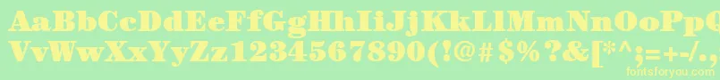 ItcCenturyLtUltra Font – Yellow Fonts on Green Background