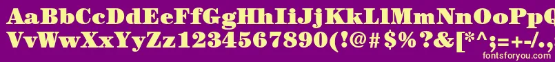 ItcCenturyLtUltra Font – Yellow Fonts on Purple Background