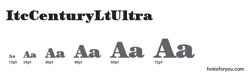 ItcCenturyLtUltra Font Sizes