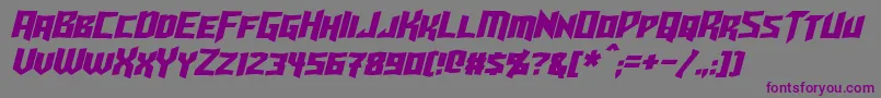 TurokItalic Font – Purple Fonts on Gray Background