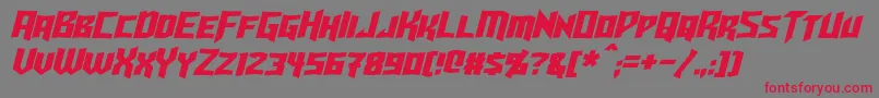 TurokItalic Font – Red Fonts on Gray Background