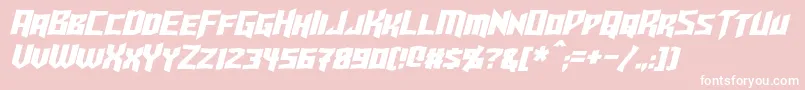 TurokItalic Font – White Fonts on Pink Background