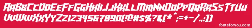 Police TurokItalic – polices blanches sur fond rouge