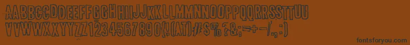 BugebolHuomenna Font – Black Fonts on Brown Background