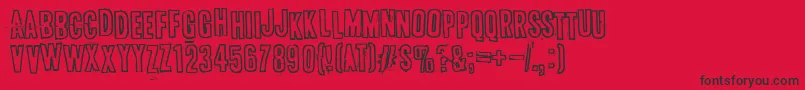 BugebolHuomenna Font – Black Fonts on Red Background