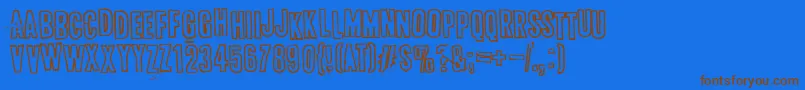 BugebolHuomenna Font – Brown Fonts on Blue Background