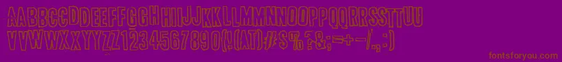 BugebolHuomenna Font – Brown Fonts on Purple Background