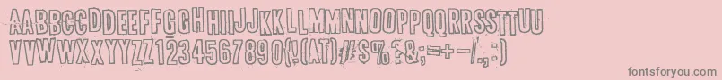 BugebolHuomenna Font – Gray Fonts on Pink Background