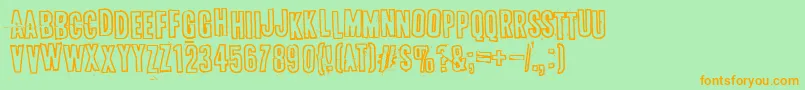 BugebolHuomenna Font – Orange Fonts on Green Background