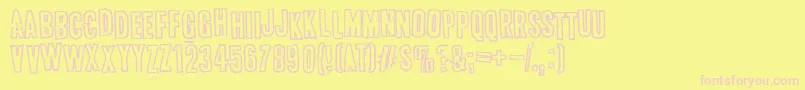 BugebolHuomenna Font – Pink Fonts on Yellow Background