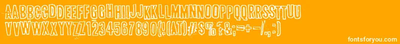 BugebolHuomenna Font – White Fonts on Orange Background