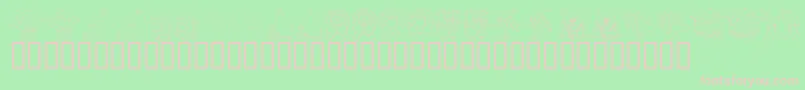 KrChristmasColorMe Font – Pink Fonts on Green Background