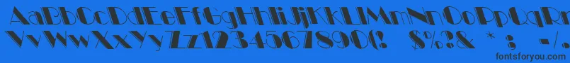 フォントVoodoo1 – 黒い文字の青い背景