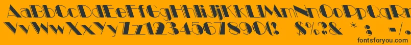 Voodoo1 Font – Black Fonts on Orange Background