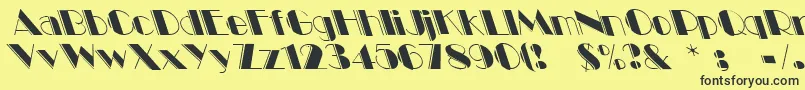Voodoo1 Font – Black Fonts on Yellow Background