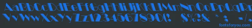 Voodoo1 Font – Blue Fonts on Black Background