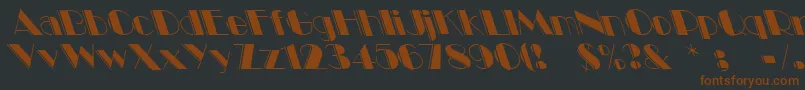 Voodoo1 Font – Brown Fonts on Black Background