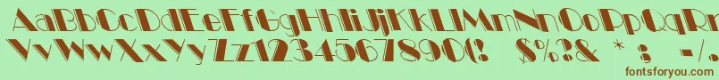Voodoo1 Font – Brown Fonts on Green Background