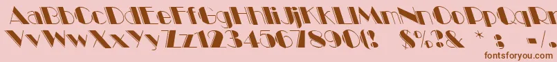 Voodoo1 Font – Brown Fonts on Pink Background