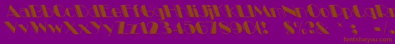 Voodoo1 Font – Brown Fonts on Purple Background