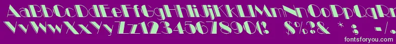 Voodoo1 Font – Green Fonts on Purple Background