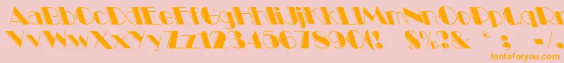 Voodoo1 Font – Orange Fonts on Pink Background