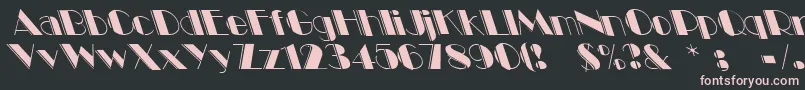 Voodoo1 Font – Pink Fonts on Black Background