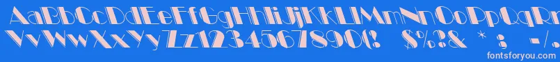 Voodoo1 Font – Pink Fonts on Blue Background