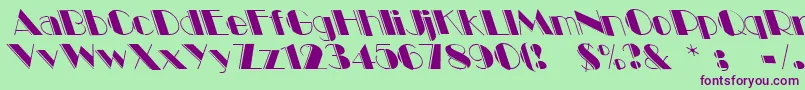 Voodoo1 Font – Purple Fonts on Green Background