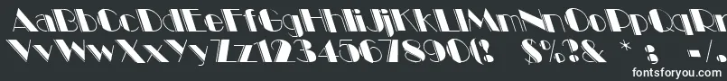 Шрифт Voodoo1 – белые шрифты на чёрном фоне
