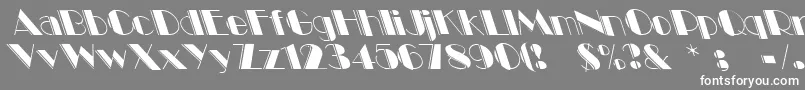 フォントVoodoo1 – 灰色の背景に白い文字