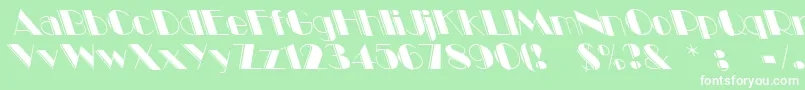 Voodoo1 Font – White Fonts on Green Background