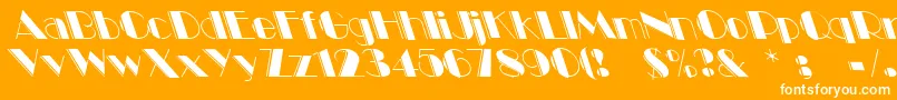 Voodoo1 Font – White Fonts on Orange Background