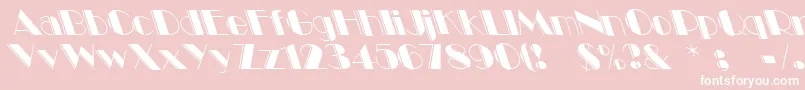 Voodoo1 Font – White Fonts on Pink Background