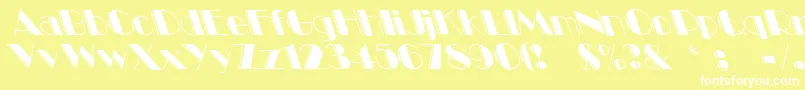 Voodoo1 Font – White Fonts on Yellow Background