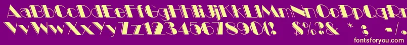 Voodoo1 Font – Yellow Fonts on Purple Background